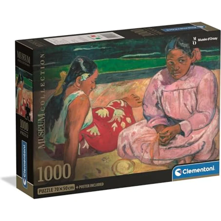 Clementoni Puzzle Museum Collection 1000 Teile, Gauguin Frauen aus Tahiti, 70 x 50 cm, anspruchsvolles Puzzle für Erwachsene – Bild 1