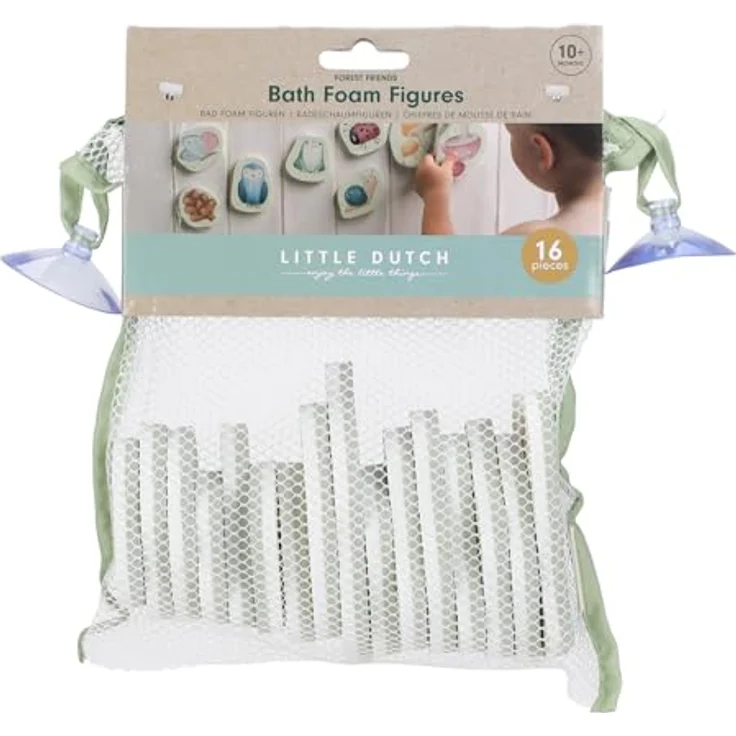 Little Dutch Forest Friends Bath Foam Figures, Schaumstoffaufkleber für die Badewanne, 16 Stück, fördert Kreativität und motorische Fähigkeiten, geeignet für Kinder ab 10 Monaten – Bild 3