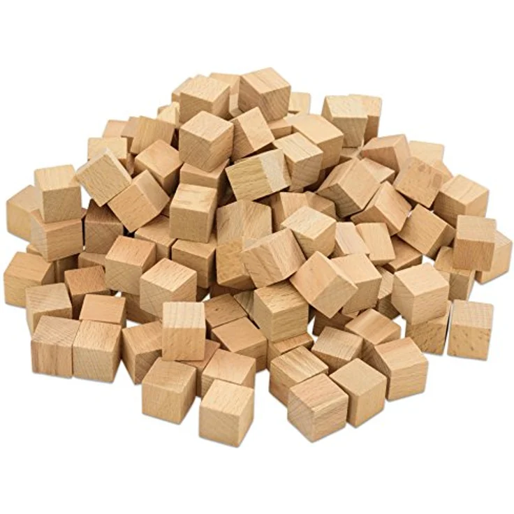 Betzold Lernspielzeug Holzwürfel, naturbelassen, 150 Stück, fördert Kreativität und Feinmotorik – Bild 2