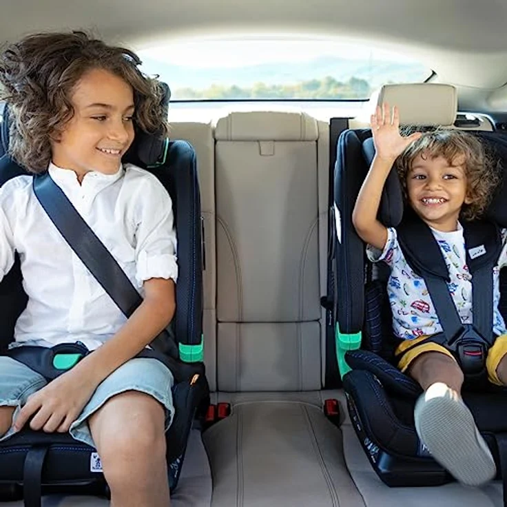 MySeat, Autositz, Einfach zu Installieren mit Isofix-System, Verwendung mit Integrierten Gurten mit Autogurten, Liegend, Höhenverstellbar, ECE R 129/03 - L Size Zugelassen, 76-150cm, ab 15 Monaten – Bild 3