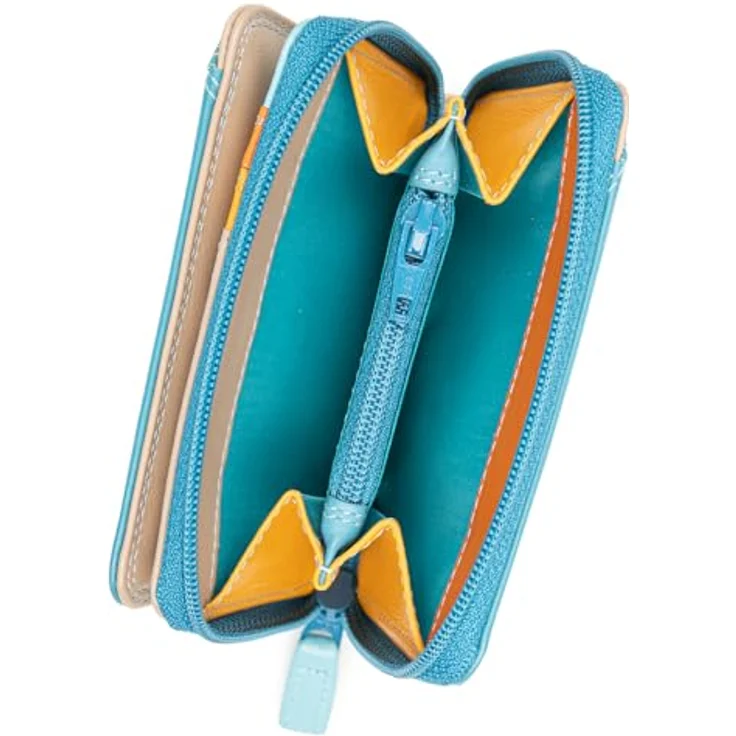 Mywalit Small Wallet Geldbörse aus 100% Leder, 10 cm, blau – Bild 4