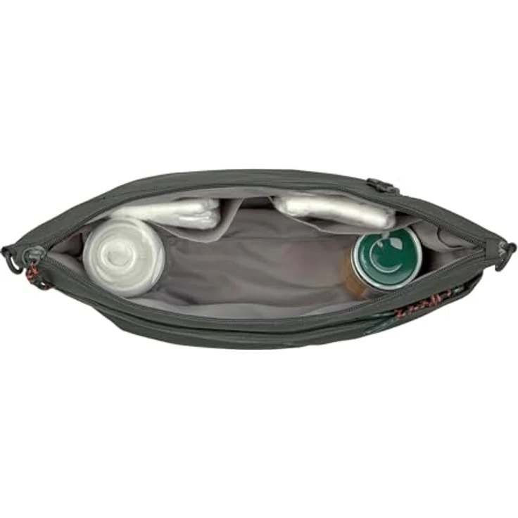 LÄSSIG Kinderwagenorganizer Bum Bag, Umhängetasche mit Kinderwagenbefestigung, wasserabweisend, dark olive – Bild 2