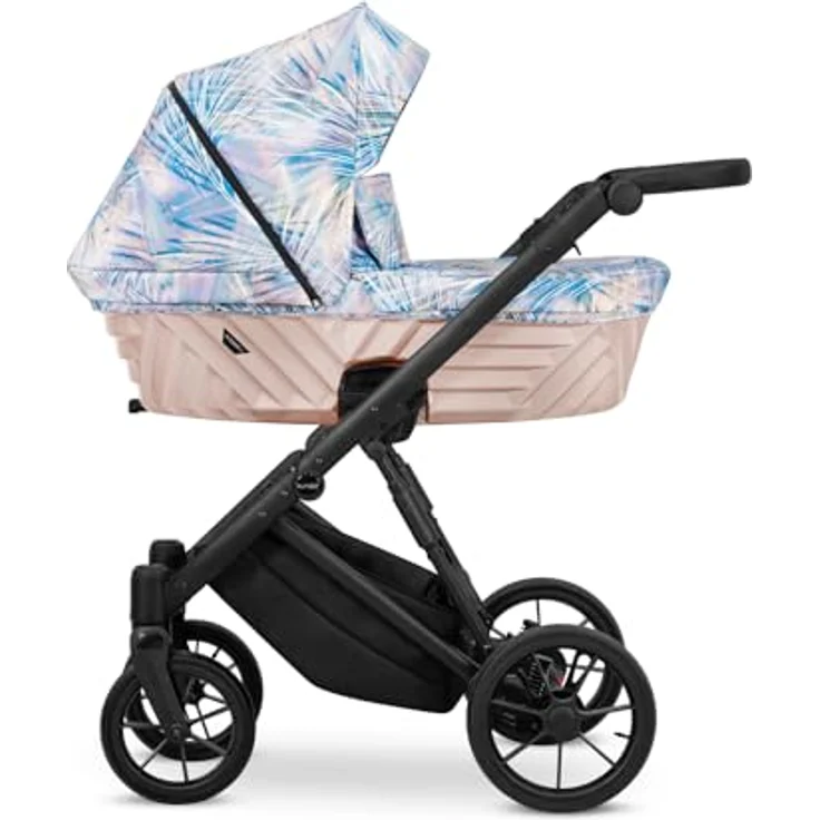 Kunert IVENTO 2in1 Kombikinderwagen, Blau/Rosa mit schwarzem Rahmen – Bild 2