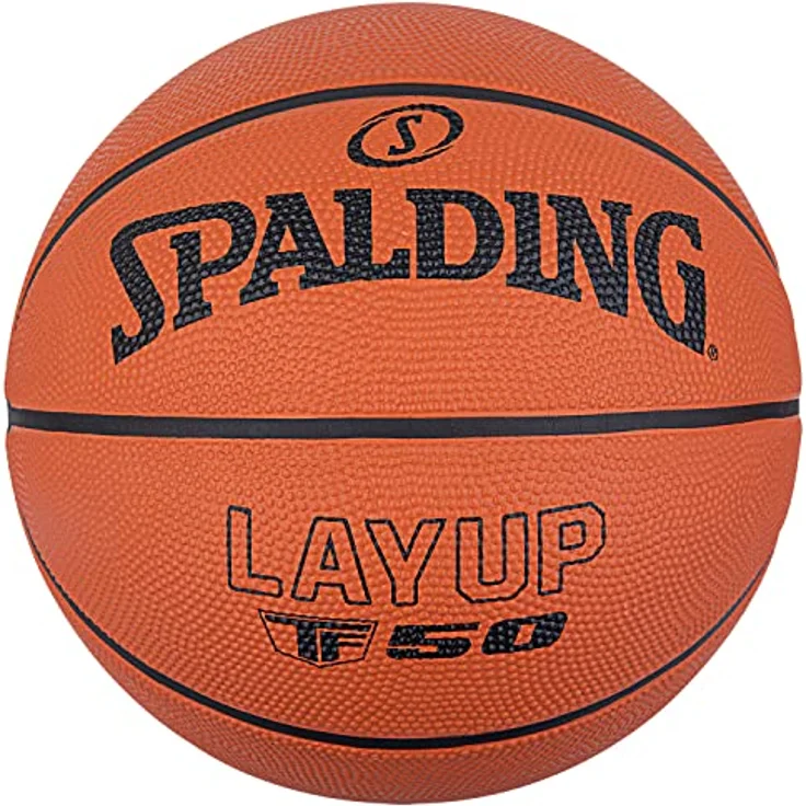 Spalding Layup TF50, Gummibasketball für Indoor/Outdoor, Größe 6, optimale Ballkontrolle und Grip – Bild 1