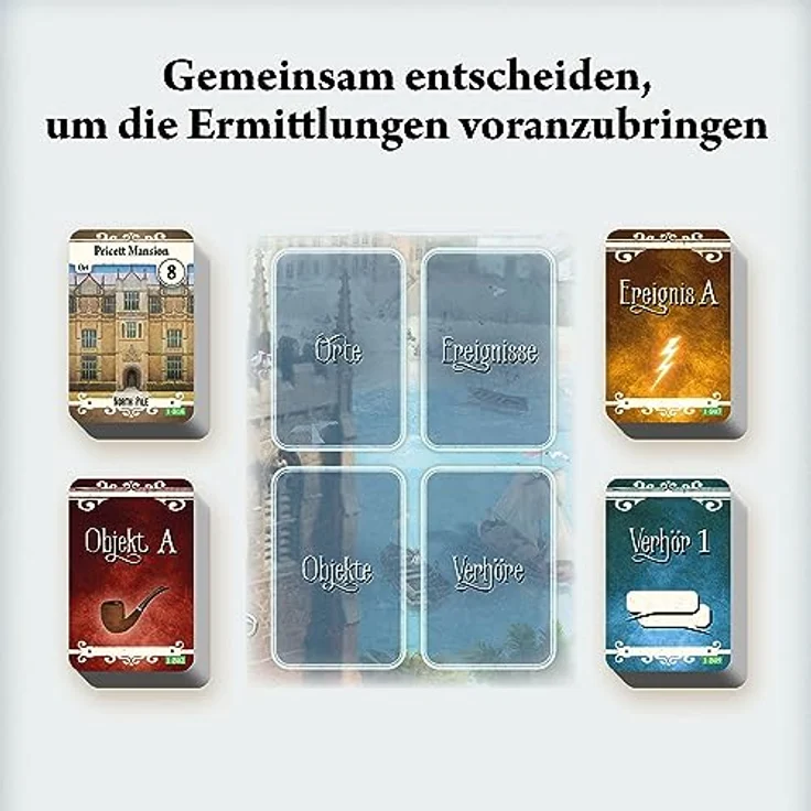 Kosmos Redcliff Bay Mysteries Brettspiel, Löst gemeinsam geheimnisvolle Detektivfälle – Bild 6