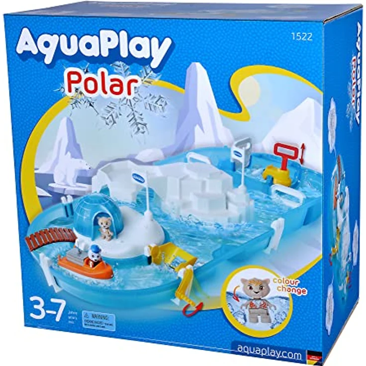 Aquaplay 'Waterplay Polar' Wasserstraße, 106 cm x 65 cm x 25 cm, inkl. 1 Containerboot, 2 Spielfiguren – Bild 17