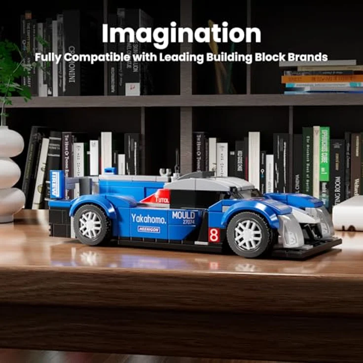 Mould King 27074 Technik Speed Champion, 908RC Rennwagen Bausteine Set mit 353 Teilen und Acryl Vitrine für Erwachsene – Bild 4