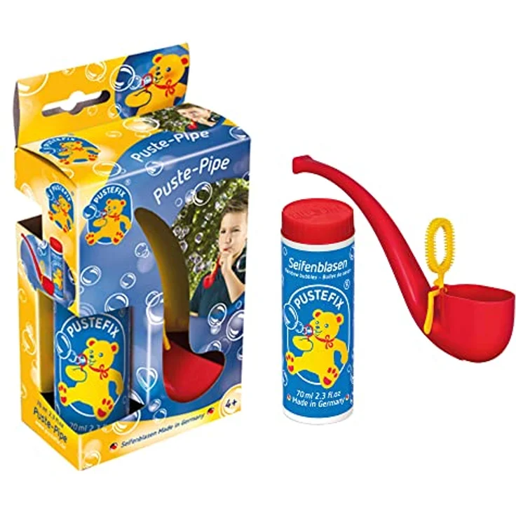 Pustefix Puste-Pipe I 70 ml Seifenblasenwasser I Seifenblasen Spielzeug für Kindergeburtstag, Polterabend, Sommerparty & Hochzeit I Pfeife für Kinder & Erwachsene – Bild 2