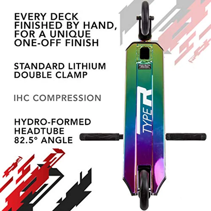 Root Industries Stuntscooter Root Industries Type R Stunt-Scooter H=82,5cm Neochrom, Kompletter Stunt-Scooter mit Aluminium Deck und 110mm Rollen – Bild 6