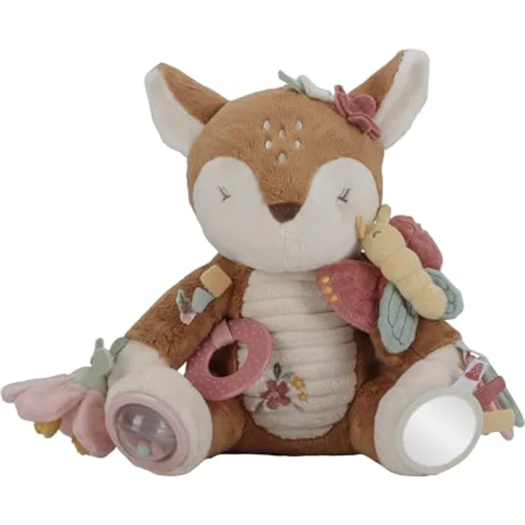 Little Dutch 9018 Activity Plüschtier REH - Fairy Garden, 25 cm, weiches Polyester, fördert die Neugierde ab Geburt