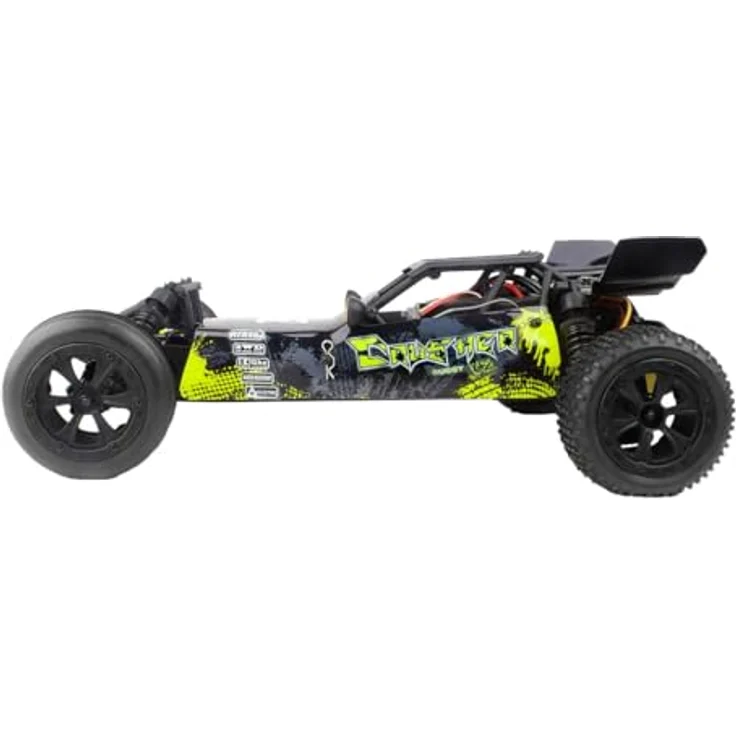 DF Models Crusher Race Buggy V2 – 1:10 RTR 2WD, bis zu 40 km/h, spritzwassergeschützte Elektronik, blau – Bild 3