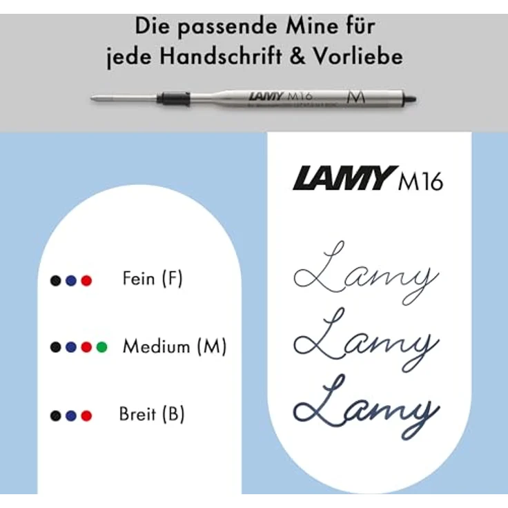 Lamy Kugelschreiber Studio 267, elegant in Imperialblue, mit Drehmechanik und nachfüllbarer LAMY Grossraummine M 16 – Bild 4
