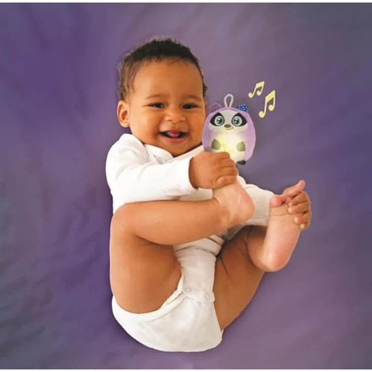 Clementoni Disney Baby 17556, Stofftier und Nachtlicht mit entspannenden Melodien und Waschbarkeit, grauer Dachs – Bild 4