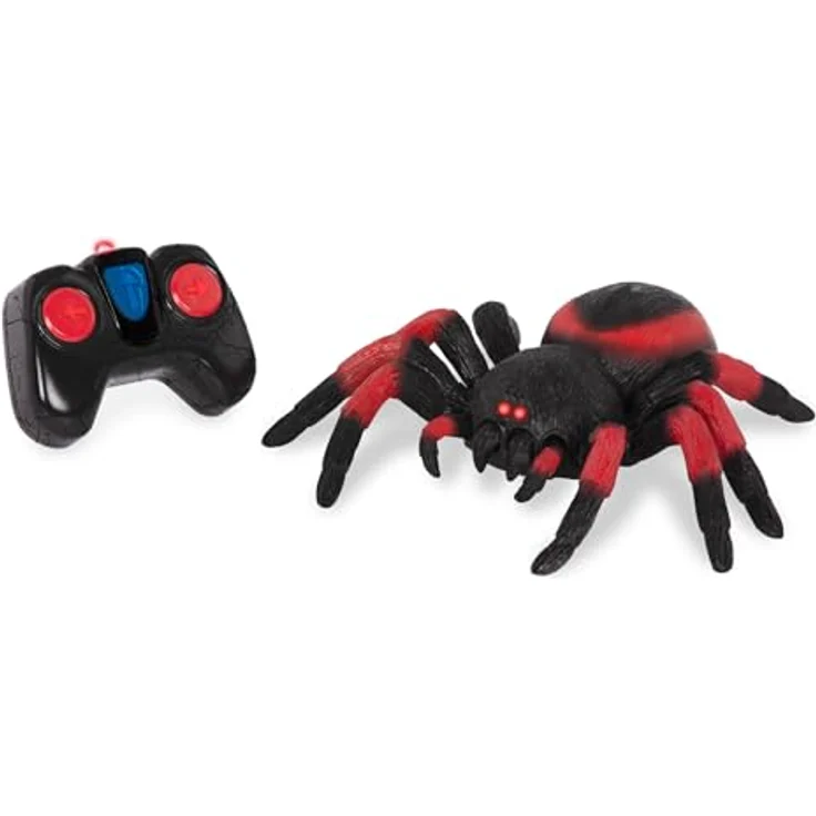 Terra Ferngesteuerte Spinne Rot – RC Vogelspinne mit leuchtenden LED Augen und Fernbedienung – Tarantula Spielzeug ab 3 Jahre – Bild 2