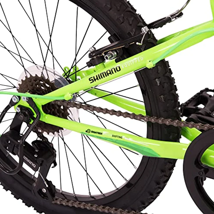 Huffy Extent Kids 20 Zoll Mountainbike, grün, M, 6-Gang-Schaltungssystem, geeignet für Kinder von 6-9 Jahren – Bild 4