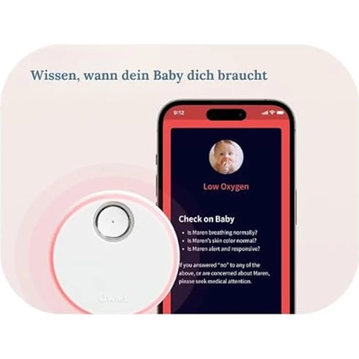 OWLET Dream Sock & Cam 2 Bundle - Pulsoximeter, Liveübertragung der Sauerstoffsättigung, Herzfrequenz -und des Schlafverhaltens (Dusty Rose Set) - Medizinisch geprüft, Echtzeitüberwachung, Backup in Owlet Cloud – Bild 4