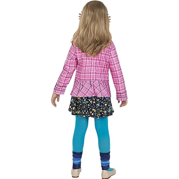 Funidelia Luna Lovegood Kostüm für Mädchen, Rosa, 7-9 Jahre, inklusive Hemd, Rock, Strumpfhose, Stulpen und Brille, geeignet für Karneval, Halloween und Kostümpartys – Bild 3