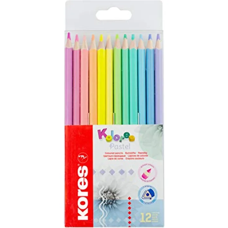Kores - Kolores Pastel: 12 Buntstifte in verschiedenen Pastellfarben