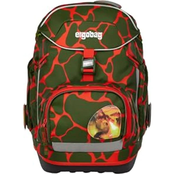 ergobag pack Set, ergonomischer Schulrucksack flexibel, 6-teiliges Set mit integrierter Heftebox und 22-tlg. gefülltem Federmäppchen, wasserdicht und reflektierend, für 1. Klasse Grundschule – Bild 2