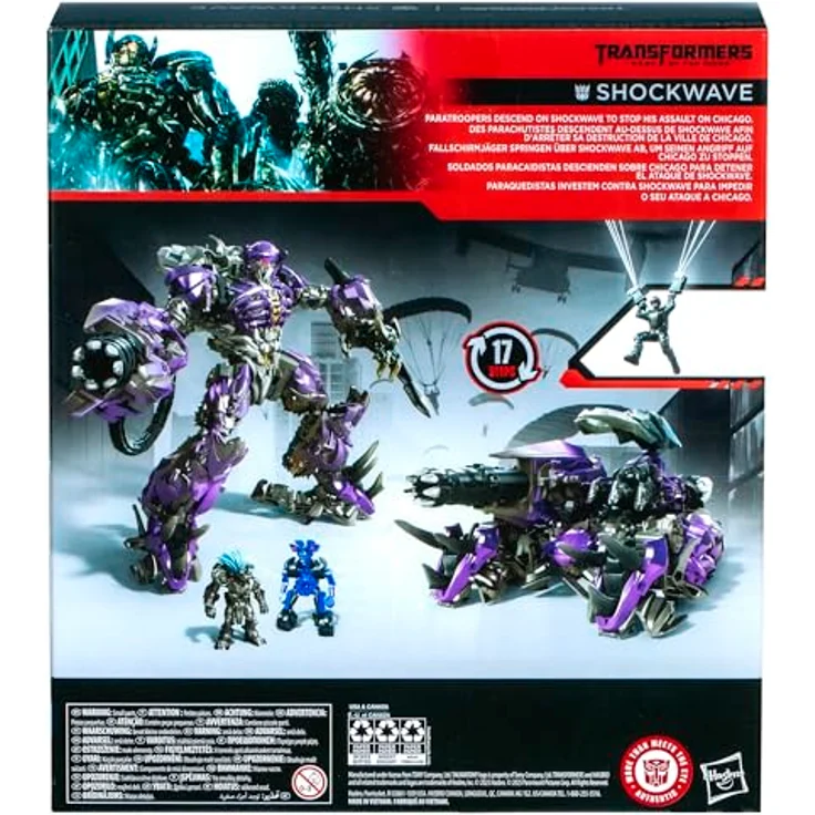 Transformers Studio Series Leader-Klasse Shockwave, 21,5 cm Action-Figur aus "Die dunkle Seite des Mondes", 2 Modi, beweglich, mit Zubehör – Bild 5