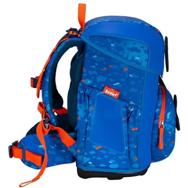 Scout Neo Exklusiv Superflash, Schulranzen Set für Kinder, ergonomisch, Blue Dino mit reflektierenden Flächen – Bild 3