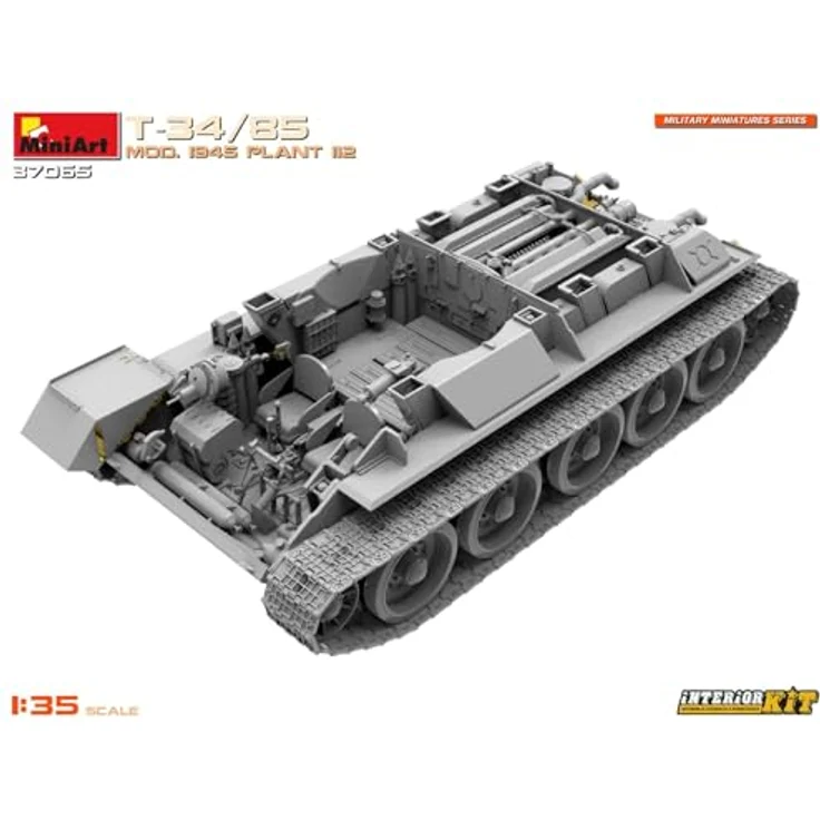 Other 1:35 T-34/85 Mod. 1945 Plant 112 Inter., Modellfahrzeug mit beweglichem Turm und originalgetreuem Interieur – Bild 4