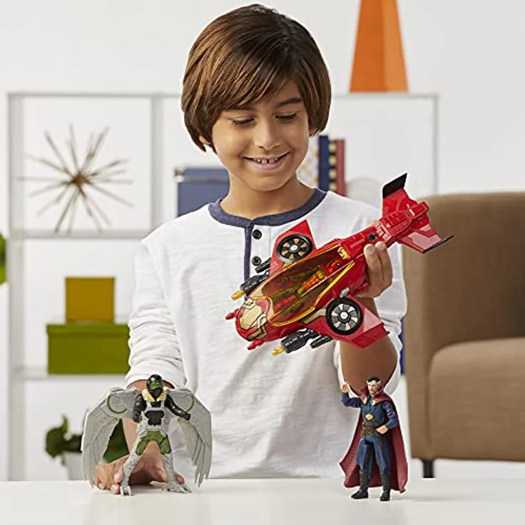 SPIDER-MAN Spider-Man 3 Movie Escape Jet, Sammelfigur mit detailgetreuem Design – Bild 5