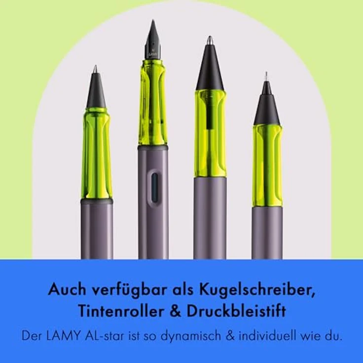 LAMY AL-star Füllfederhalter, Aluminium Füller mit Edelstahlfeder, transparentes Griffstück, M-Federbreite – Bild 5