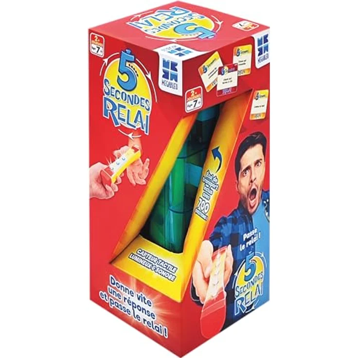 Megableu 5 Secondes Relais, Brettspiel für 2-10 Spieler, ab 8 Jahren, Staffelversion des 5-Sekunden-Spiels – Bild 2