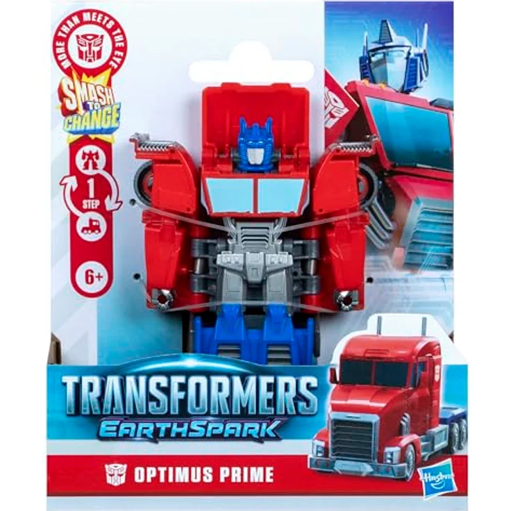 Transformers EarthSpark 1-Step Smash Changers Optimus Prime, 10 cm große Action-Figur, verwandelbar zwischen Roboter und Truck – Bild 2