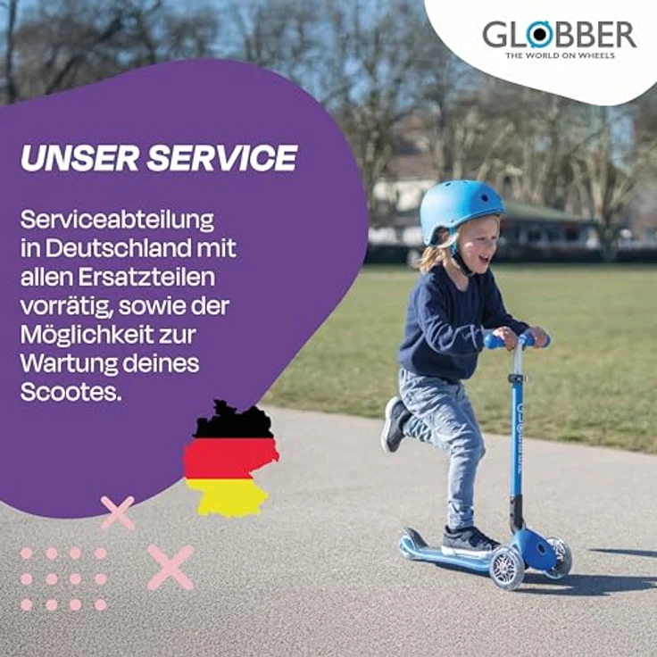 Authentic Sports Globber Primo Foldable Plus Light, Kinder-Scooter lila-pastellrosa mit LED-Leuchtrollen und Klappmechanismus – Bild 6