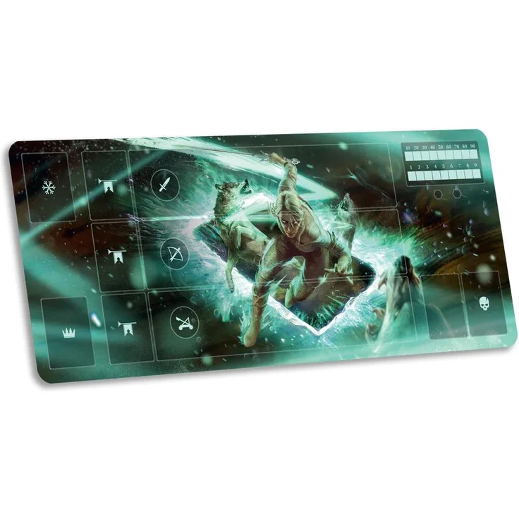 No Loading Games Der Hexer 3: Wild Hunt Gwent Ciri Premium Neopren-Spieltuch, rutschfeste Matte für Standard-Sammelkarten mit beeindruckender Ciri-Illustation