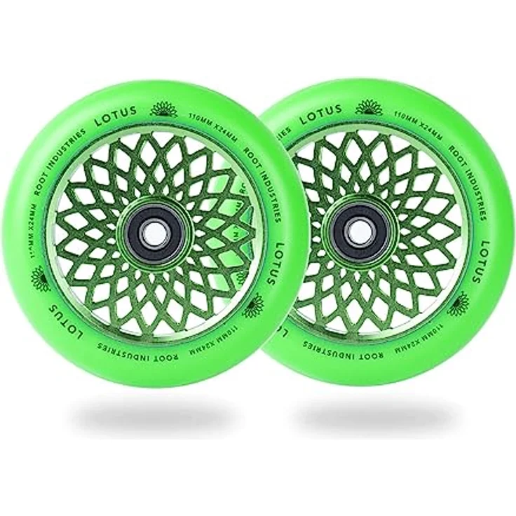 Root Industries Lotus Stuntscooter Rollen, 110mm Radiant Pink, perforierter Kern, 88A Härte, 24mm Breite – Bild 7
