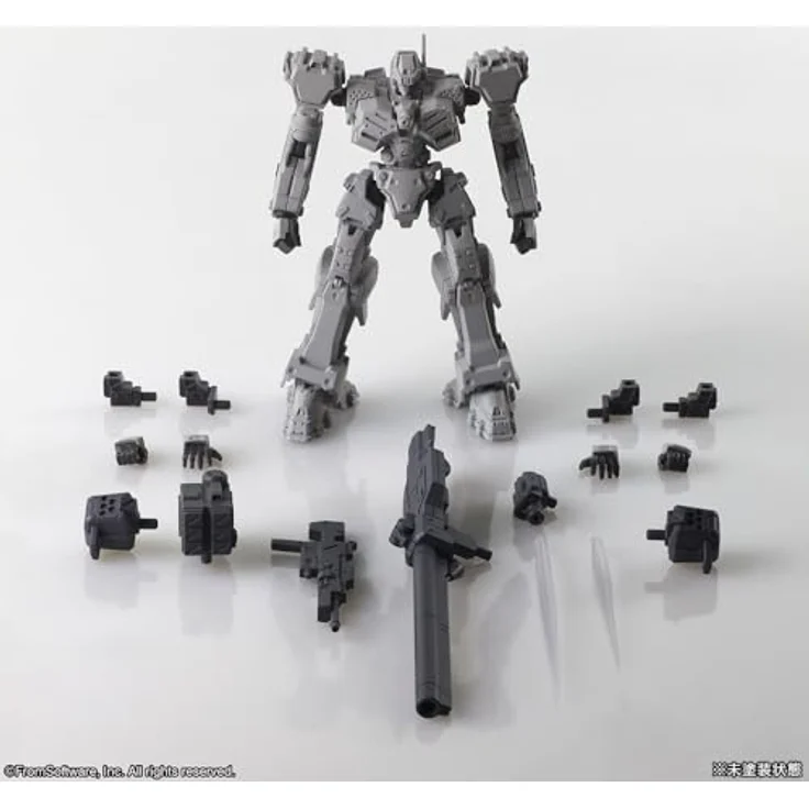 SquareEnix Armored Core Structure Arts Plastic Model Kits 4er-Pack Series 1, 4 detailreiche Mecha-Bausätze mit Artikulationspunkten und austauschbaren Teilen, 9-11 cm groß – Bild 24