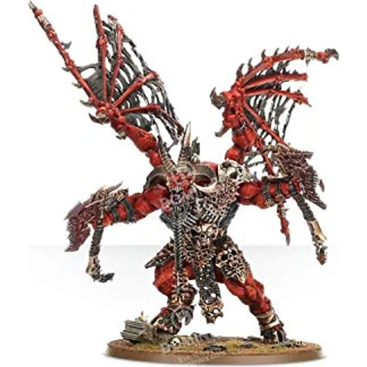Games Workshop 99129915021 Skarbrand [Miniatur, Warhammer], Schwarz - The Bloodthirster mit daemonischen Äxten, Kunststoff, unlackiert, Zusammenbau erforderlich