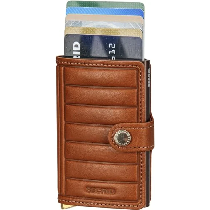 Secrid Geldbörse Premium Miniwallet Emboss Lines Cognac One Size – Bild 3