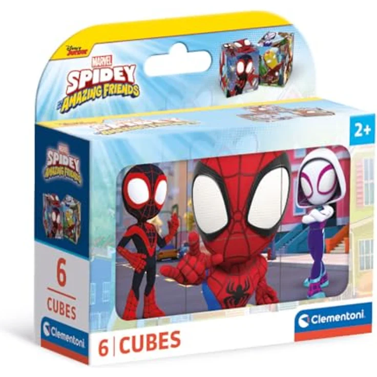 Clementoni Marvel Spidey and His Amazing Friends 6 Würfel Puzzle Kinder - Sensorik- & Motorikspielzeug für Kinder ab 3 Jahren 40661 – Bild 1