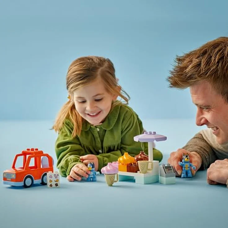 LEGO DUPLO Bluey 10458 Ausflug zur Eisdiele, Lernspielzeug mit Auto, 22 Teile, Mehrfarbig – Bild 6