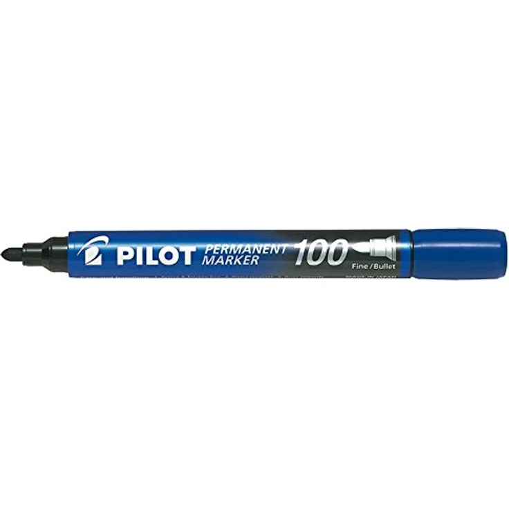 Pilot Permanentmarker SCA 100 Spitze Ogive fein/mittel, Blau, 3 Stück – Bild 2
