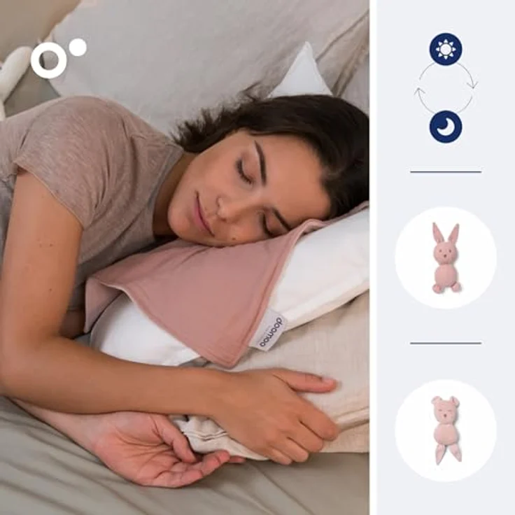 Doomoo You&Me Schnuffeltuch Baby, Schmusetuch aus Bio-Baumwolle und organischem Frottee, 2 in 1, Öko-Tex zertifiziert, pink – Bild 3