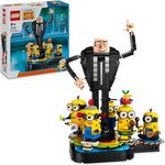LEGO® - Gru und die Minions aus LEGO Steinen - Filmgetreues Spielset mit beweglichen Minion-Figuren, Zubehör und 3D-Bauanleitung