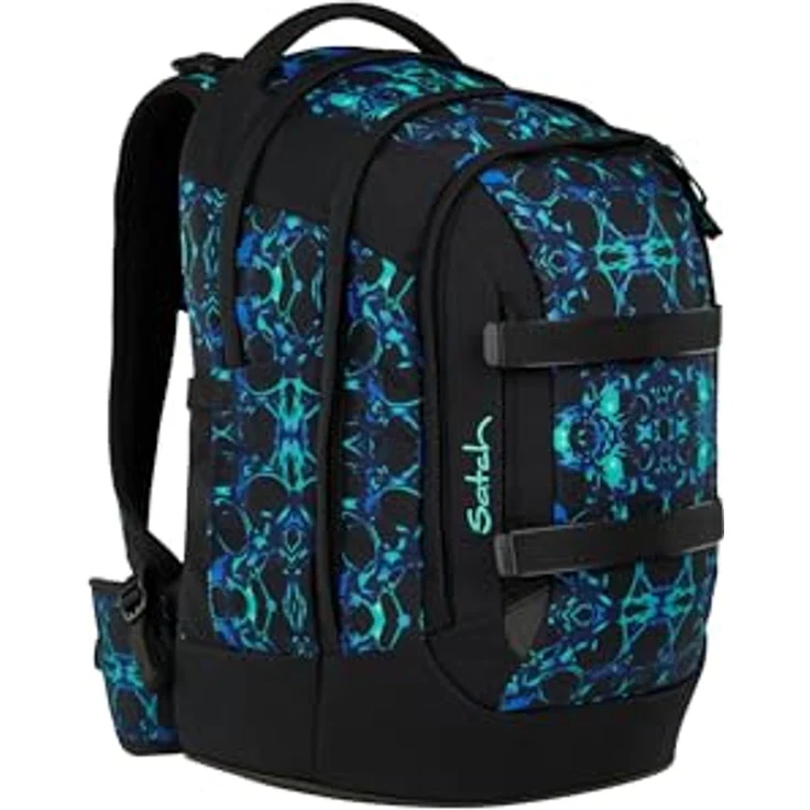 Satch Schulranzen PACK Caleido Blue, ergonomisch, anpassbar durch Your-Size-System, 30 l Volumen, 1.300 g, Kollektion 2025 – Bild 5
