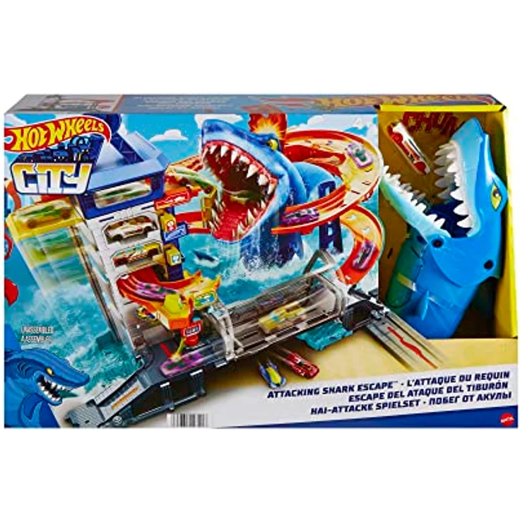 Mattel® Hot Wheels HMF86, City Shark Escape Spielset für Kinder ab 4 Jahren, bunt – Bild 1