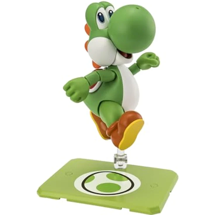 Bandai Tamashii Nations Super Mario S.H. Figuarts Actionfigur Yoshi, 11 cm, hochbeweglich in Fensterbox – Bild 4