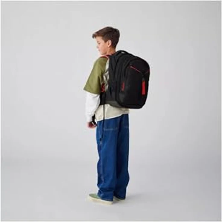 Satch Schulrucksack Match 2 - Schultasche, Rucksack für die Schule, Schulranzen - Ergonomisch anpassbar, reflektierende Elemente, Laptop-Fach, wasserabweisend (schwarz) – Bild 10
