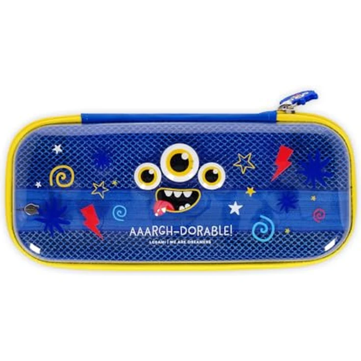 Legami Wonderwow Federmäppchen, Monster Motiv, 2 Fächer und Stifthalter, Innenfach mit Netzstoff, Reißverschluss, 23 x 11 x 5 cm – Bild 1