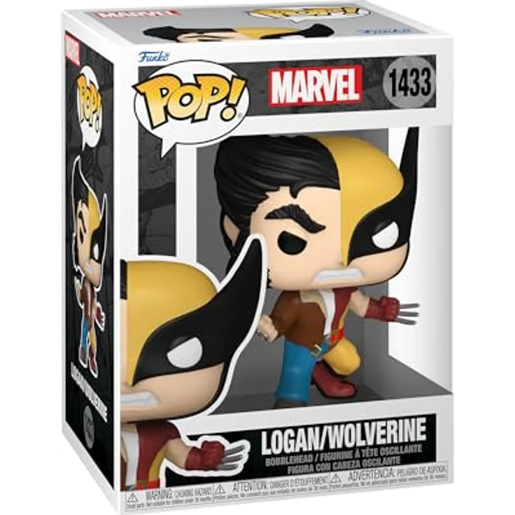 Funko Pop! Marvel: Split - Wolverine/Logan - Vinyl-Sammelfigur, 9,5 cm, Marvel Comics, Geschenkidee, Offizielle Handelswaren, Für Kinder und Erwachsene, Comic Books Fans - Funko – Bild 1