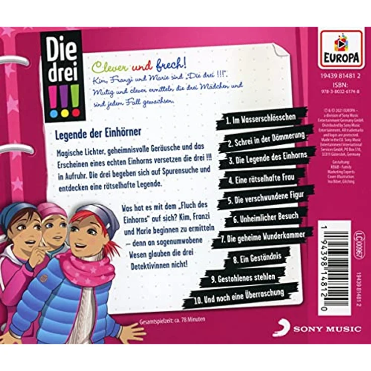 Europa - Die drei !!! - Legende der Einhörner, Folge 73 – Bild 3