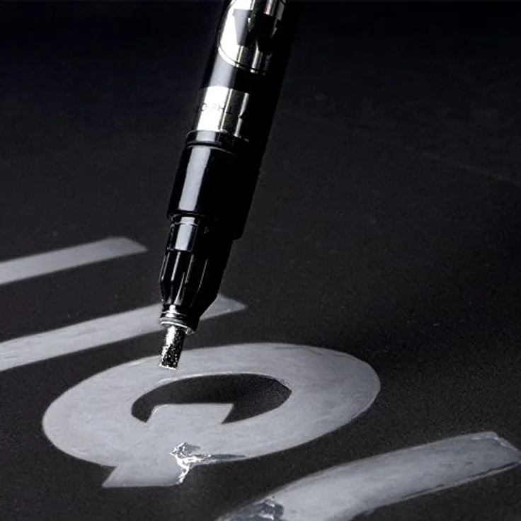 Molotow Flüssiger Chrom-Marker mit zwei Spitzen, Spiegeleffekt, Doppelspitze, 1,5 und 4 mm Federstärke – Bild 4