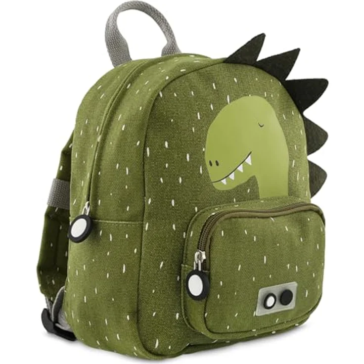 Trixie Baby Rucksack Dino grün Mr. Dino, Kindergartenrucksack mit Dinosaurier-Design – Bild 2